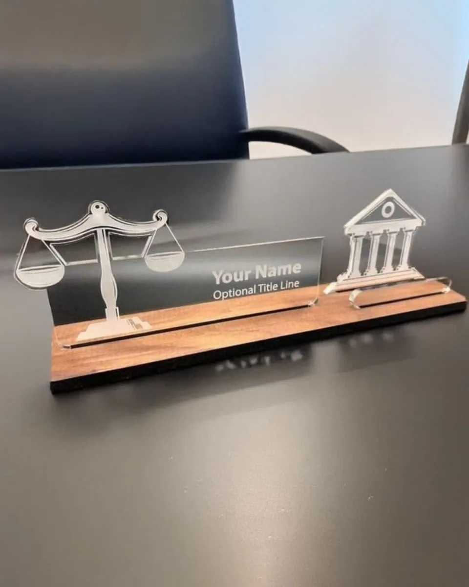 Personalized Legal Desk Nameplate